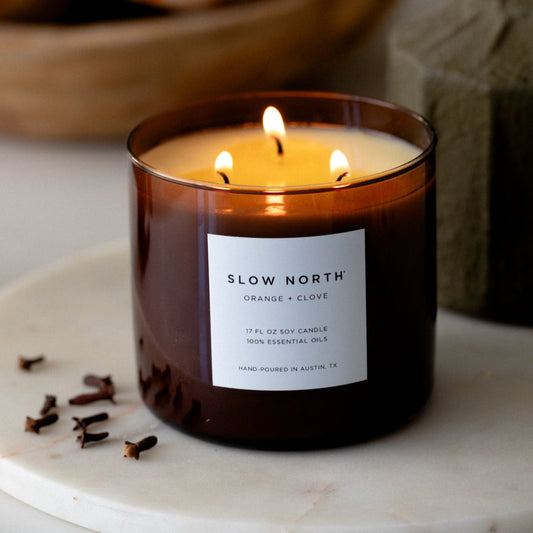 Orange + Clove - Signature 3-Wick Candle by Slow North
