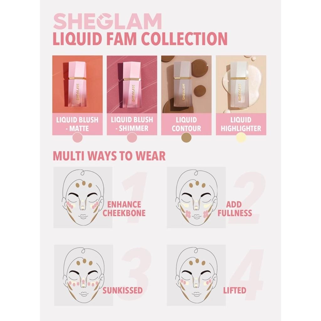 Sheglam Color Bloom Liquid Blush Real Deal 5.2ml by Beauty Care Bag