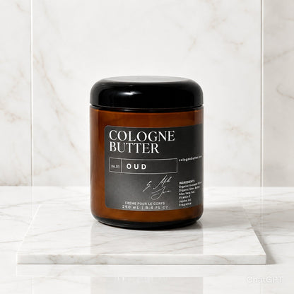 OUD - Luxury Fragrance Body Butter – Oud, Rose & Warm Spice Scent Moisturizing Skin Butter | Cologne Butter by CB