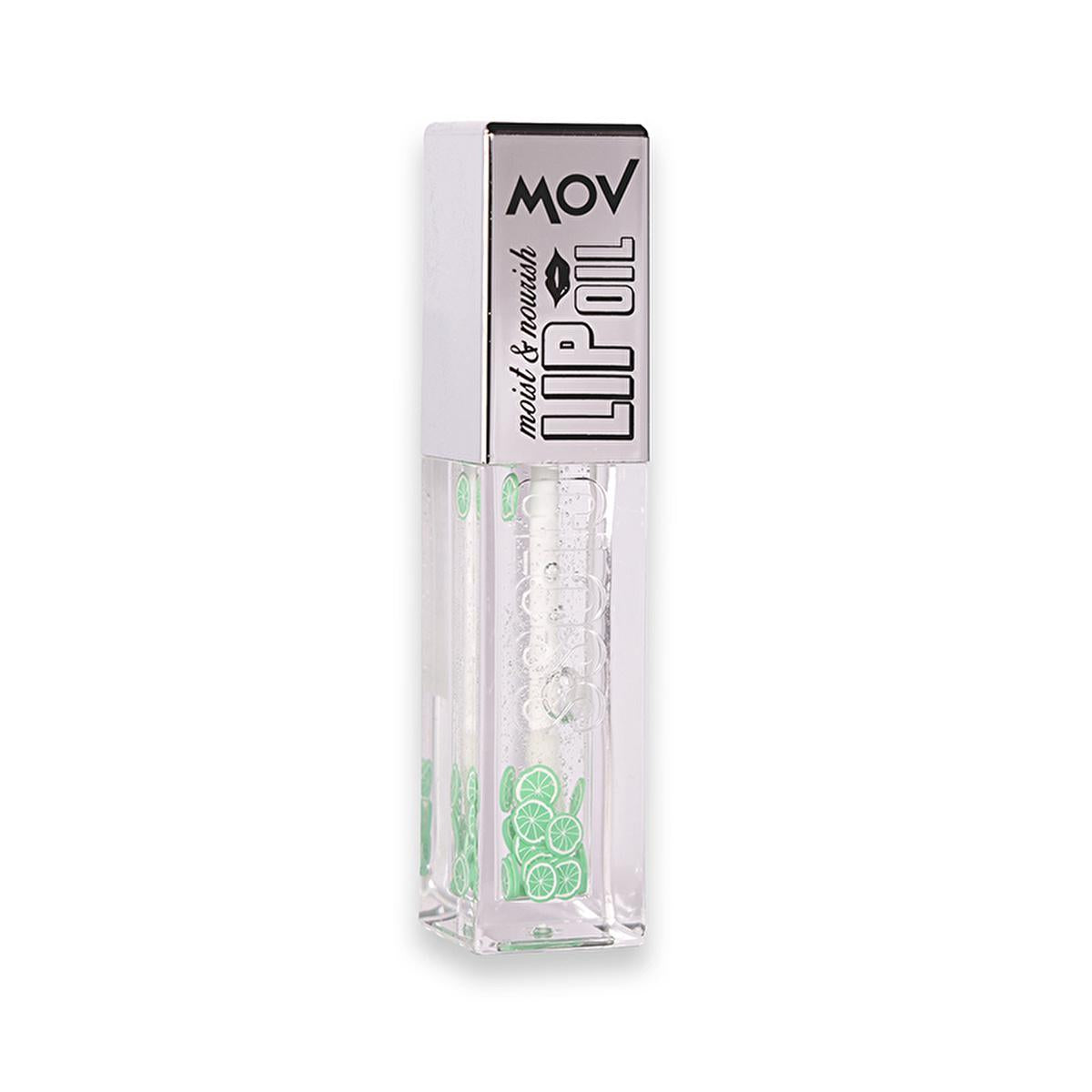 Mov Lip Oil: Hydrating & Nourishing Lip Treatment with Refreshing Green Lemon Scent - Non-Sticky Formula for Glossy, Soft Lips by Beauty Care Bag