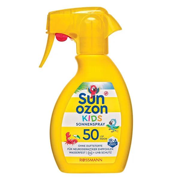 Sunozon Kids Sunscreen Spray SPF 50 - Waterproof, Vegan, Dermatologically Tested - 8.45 fl oz by Beauty Care Bag