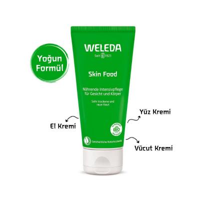 Weleda Skin Food: Intense Hydration & Nourishment for Dry, Damaged Skin | Natural Moisturizing Cream for Face, Hands, Elbows & Cracked Heels (2.54 fl oz) by Beauty Care Bag