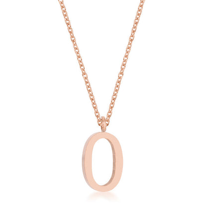 Avera Elaina Stainless Steel O Initial Necklace Gold by Avera Group