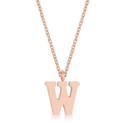 Avera Elaina Stainless Steel W Initial Necklace Gold Tone by Avera Group