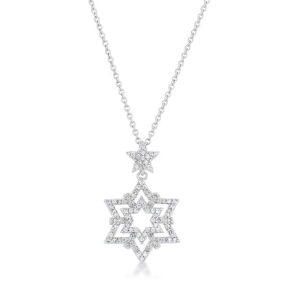 Avera Stella 0.3ct Cubic Zirconia Star Drop Necklace by Avera Group