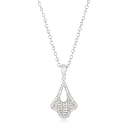 Avera Elegant Tear Drop Dangle Pendant in Polished Silver by Avera Group