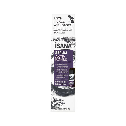 Isana Active Charcoal Face Serum for Clear Skin 30 ml by Beauty Care Bag
