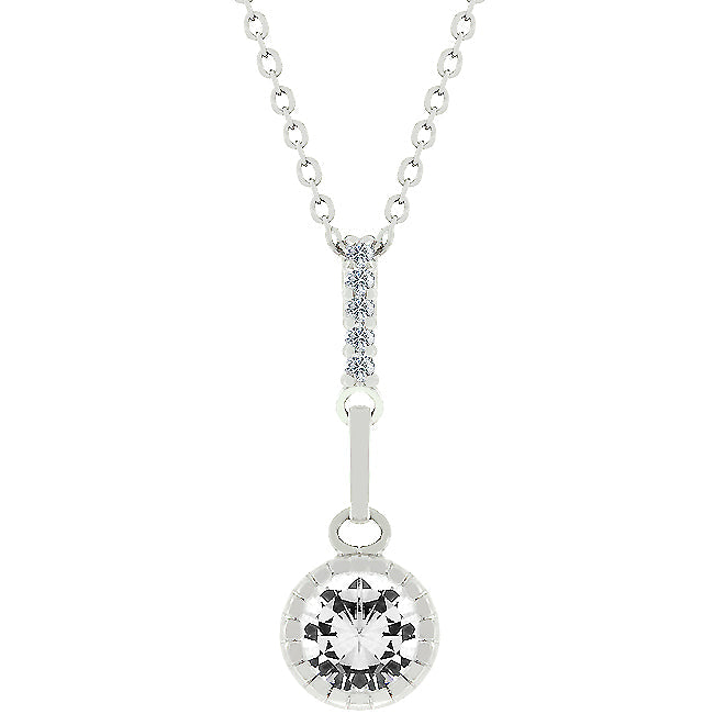 Avera Minimalist Teardrop Pendant Necklace in Sterling Silver by Avera Group