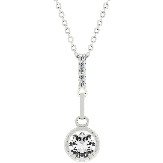 Avera Minimalist Teardrop Pendant Necklace in Sterling Silver by Avera Group