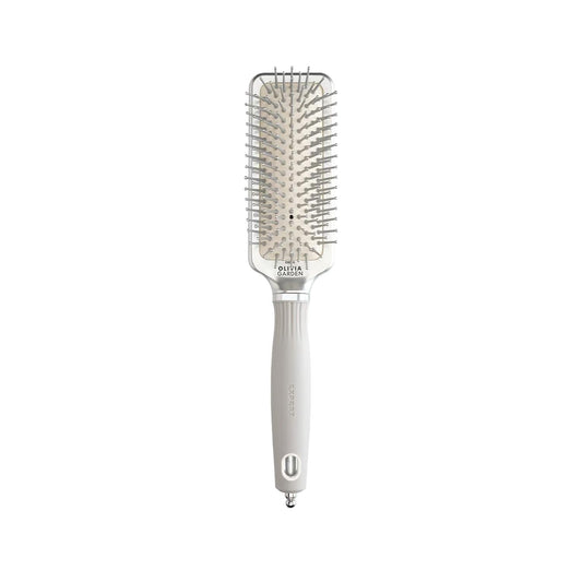 Olivia Garden Expert Care rectangular nylon bristle hair brush, Silver S