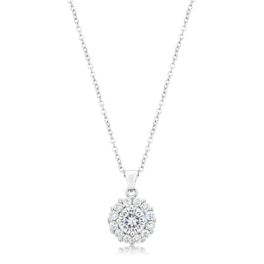 Avera Bella Bridal Pendant Necklace In Sterling Silver by Avera Group