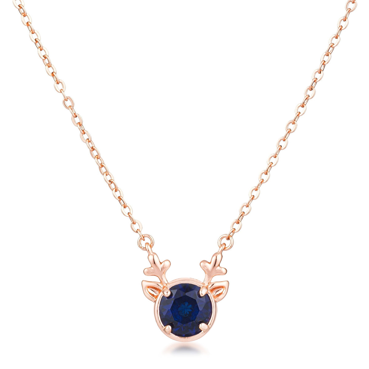 Avera Reversible Cubic Zirconia Reindeer Pendant Necklace by Avera Group