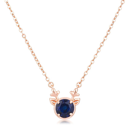 Avera Reversible Cubic Zirconia Reindeer Pendant Necklace by Avera Group