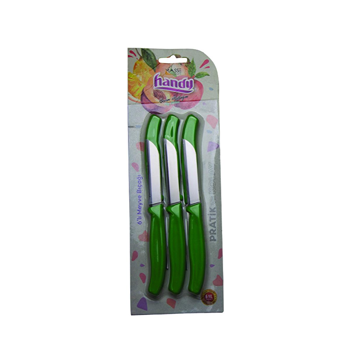 Masse Fruit Knife Set - 6 Piece Stainless Steel, Dishwasher Safe Cutting Knife Set for Fruits, Small Kitchen Knives with Precise Blade by Beauty Care Bag