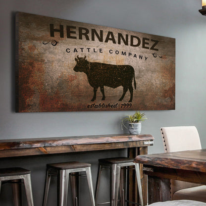 Cattle Company Sign by Tailored Canvases
