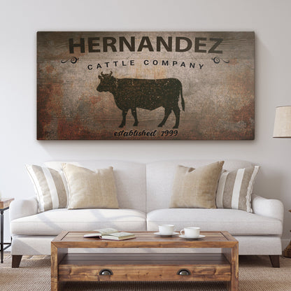 Cattle Company Sign by Tailored Canvases