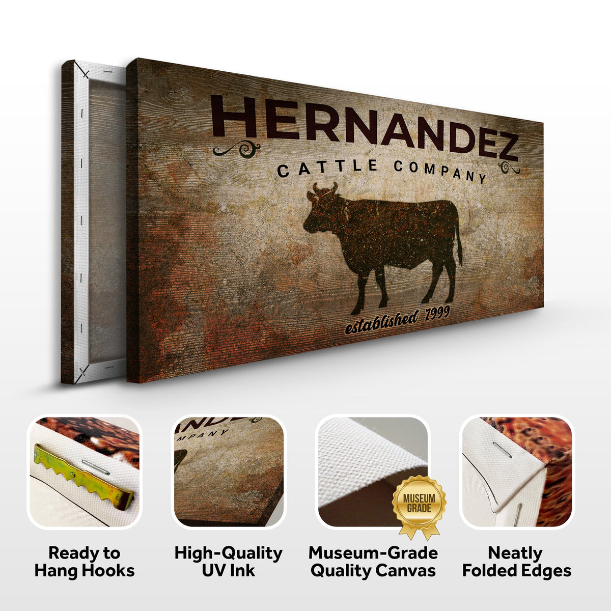 Cattle Company Sign by Tailored Canvases