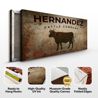 Cattle Company Sign by Tailored Canvases
