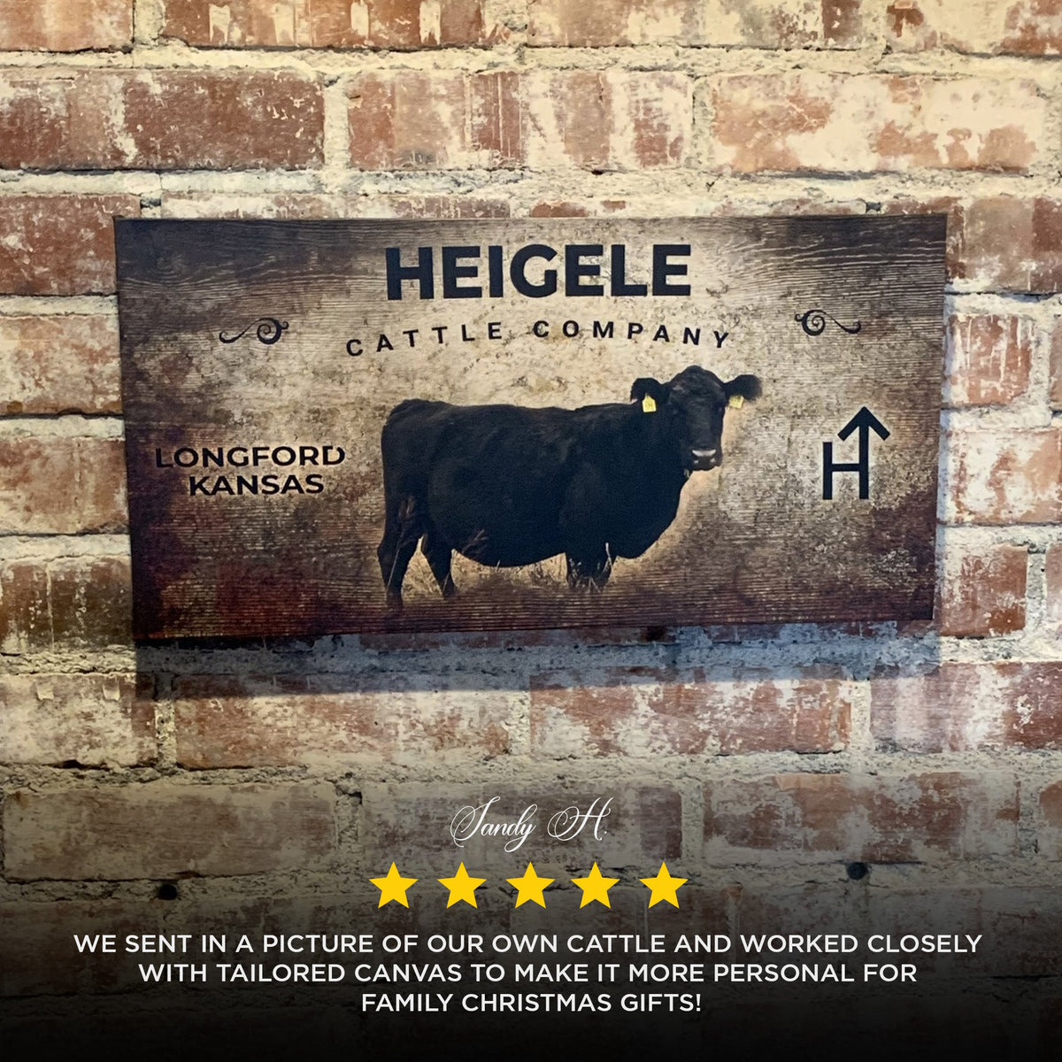 Cattle Company Sign by Tailored Canvases