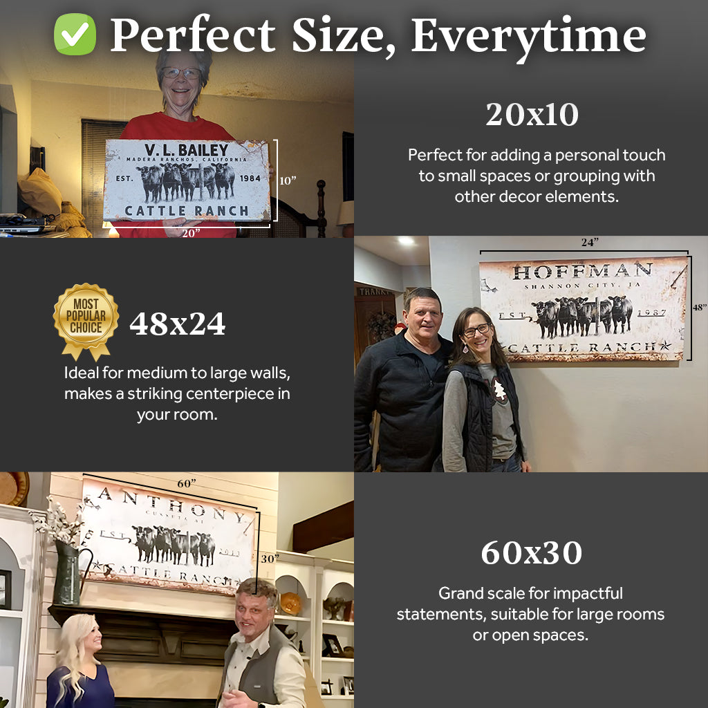 Cattle Ranch Sign by Tailored Canvases