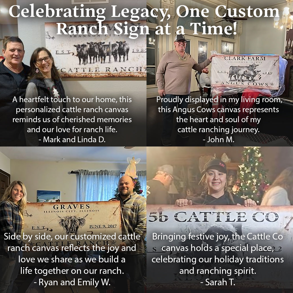 Cattle Ranch Sign by Tailored Canvases
