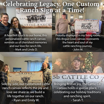 Cattle Ranch Sign by Tailored Canvases