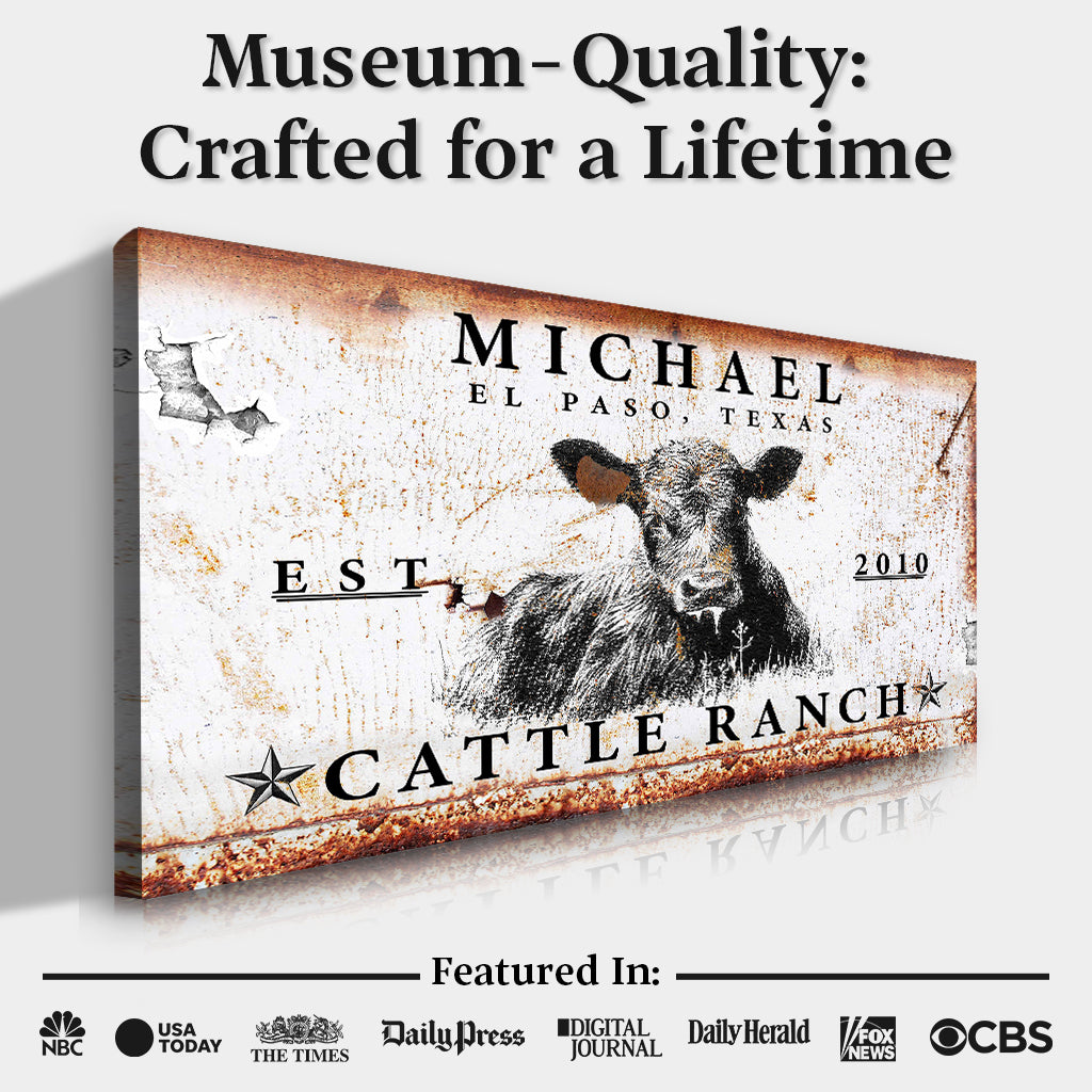 Cattle Ranch Sign X by Tailored Canvases