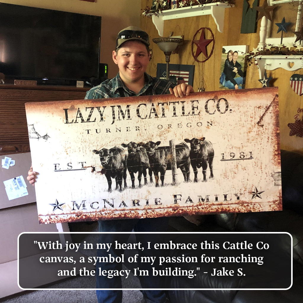Cattle Ranch Sign by Tailored Canvases