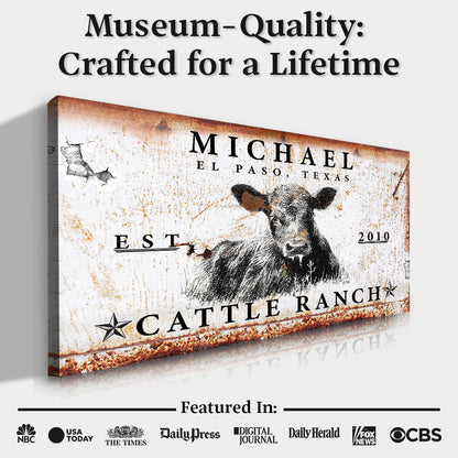 Cattle Ranch Sign X by Tailored Canvases