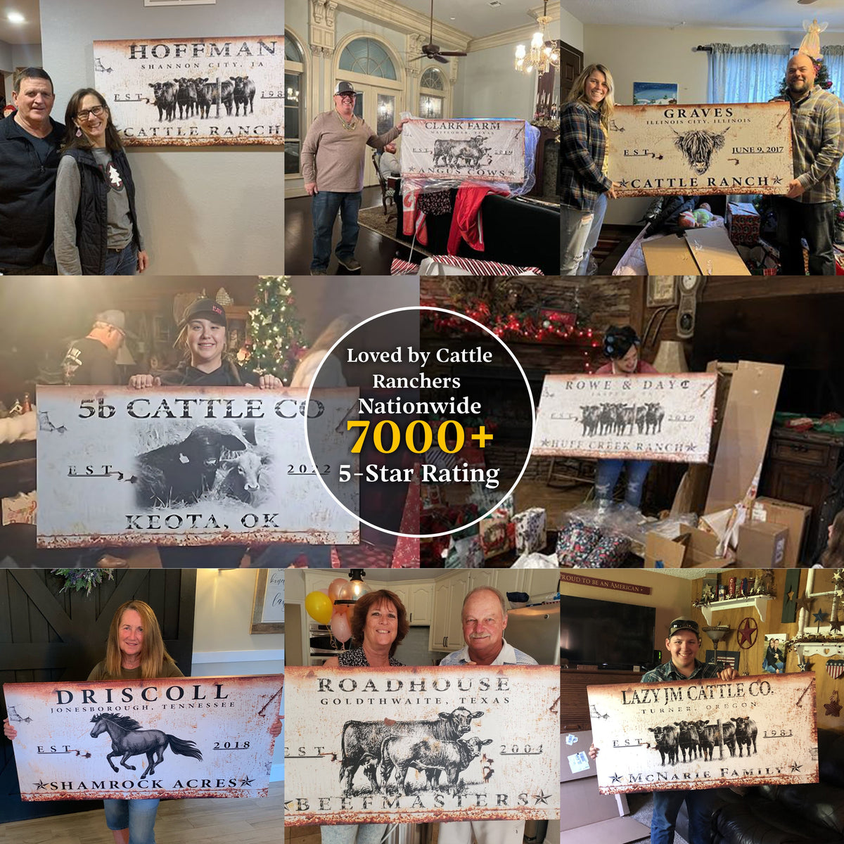 Cattle Ranch Sign X by Tailored Canvases