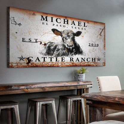 Cattle Ranch Sign X by Tailored Canvases