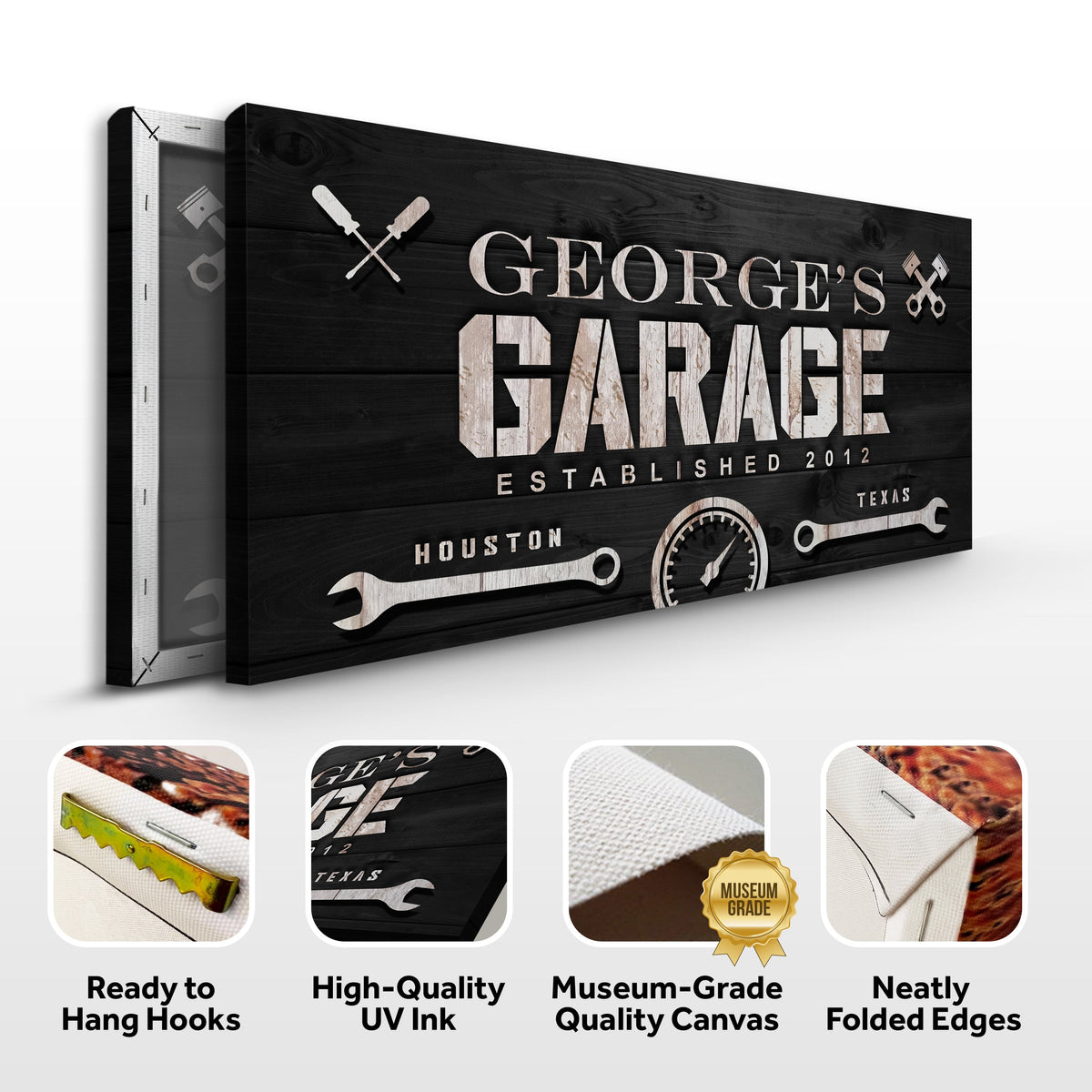Man Cave Garage Sign by Tailored Canvases