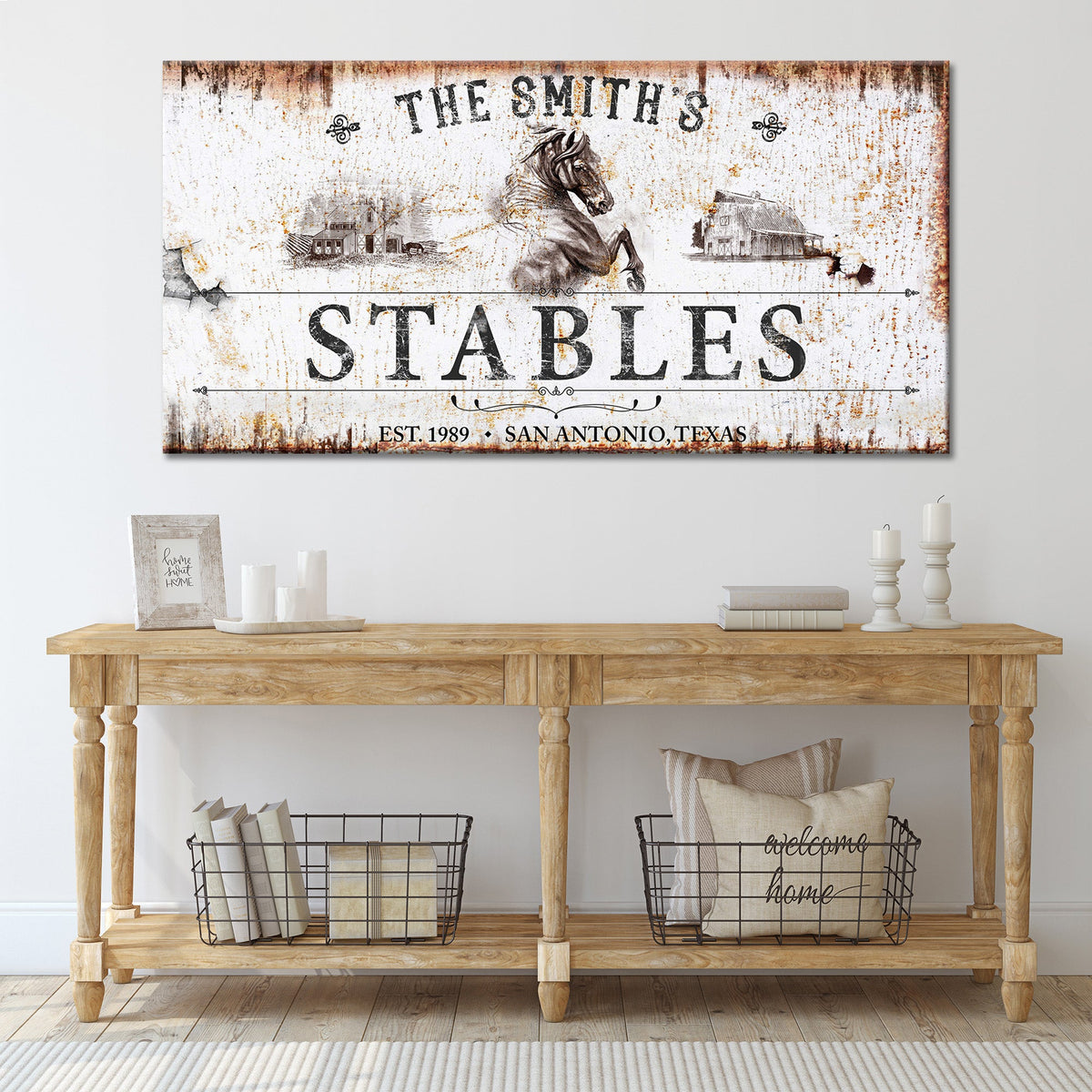 Rustic Stables Decor Sign by Tailored Canvases