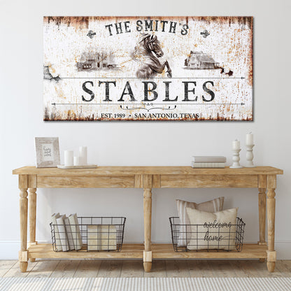 Rustic Stables Decor Sign by Tailored Canvases