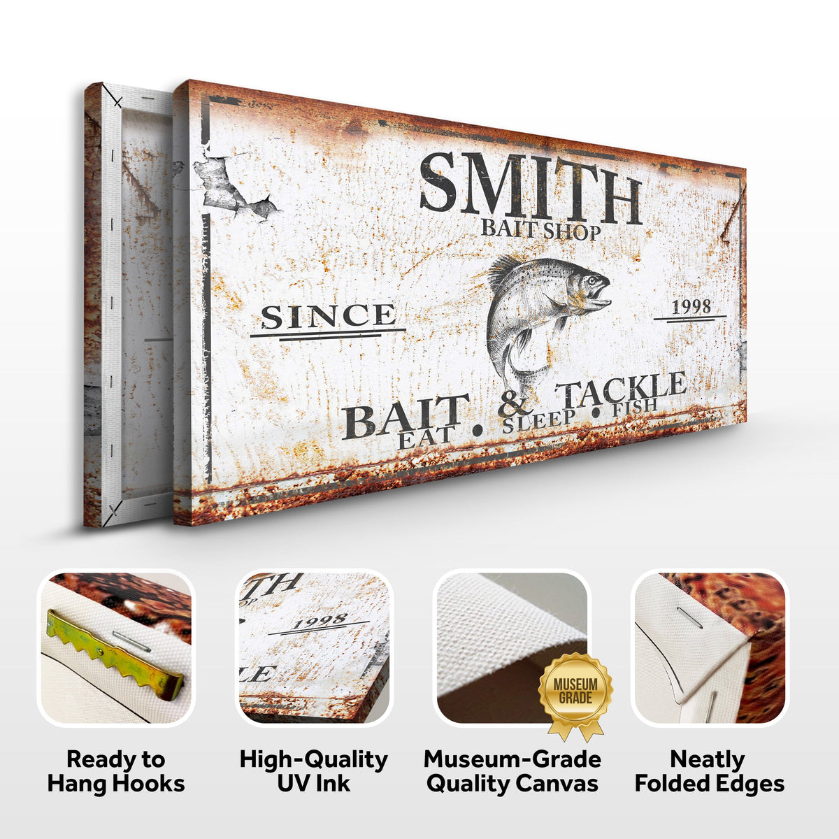 Bait and Tackle Sign by Tailored Canvases