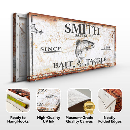 Bait and Tackle Sign by Tailored Canvases