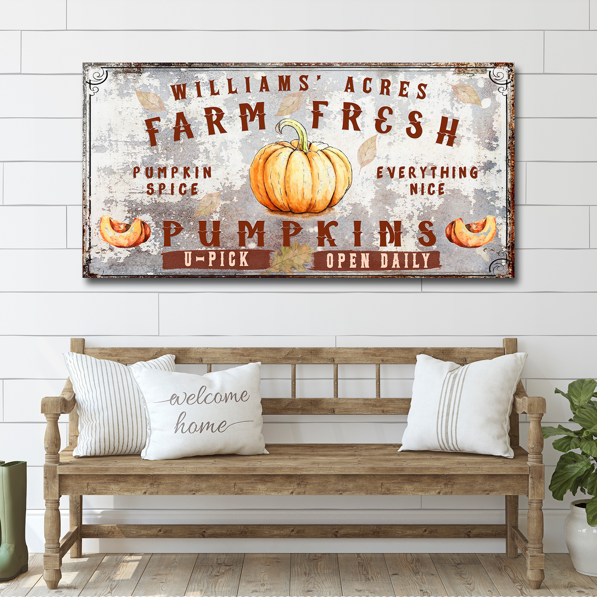 Farm Fresh Pumpkins Sign by Tailored Canvases