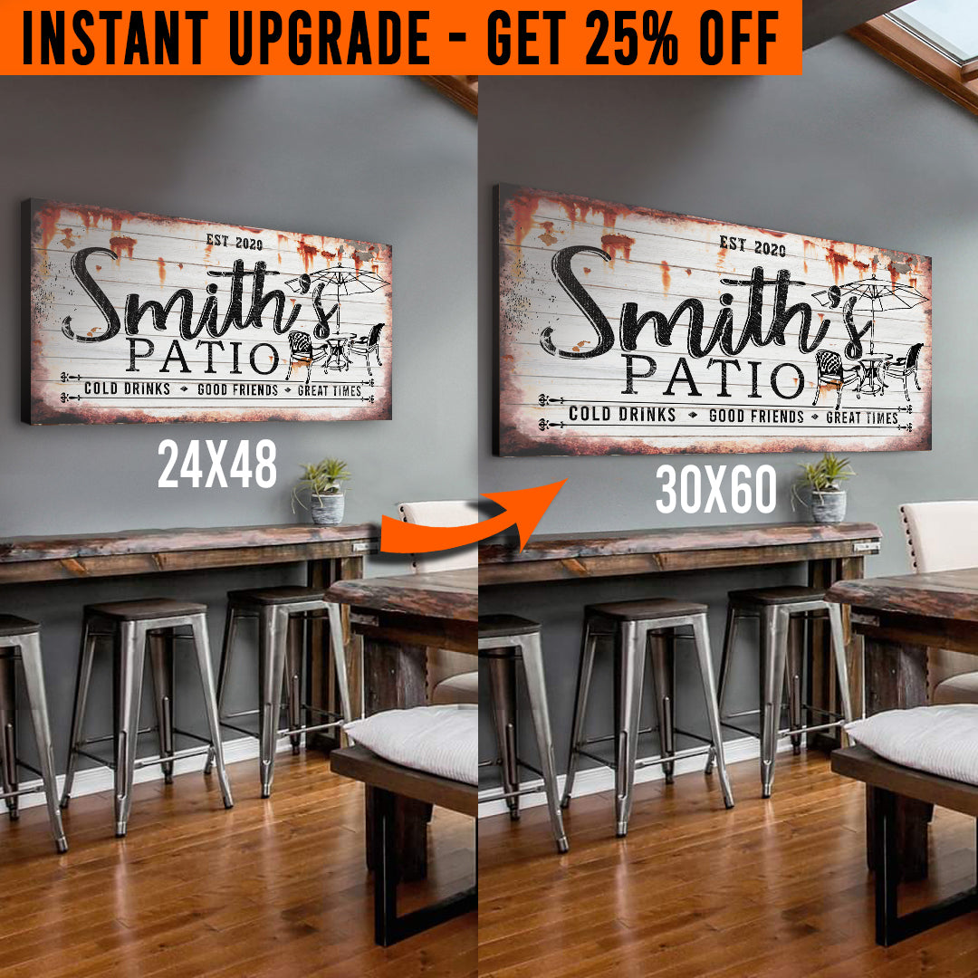 Upgrade Your 48x24 Inches 'Family Patio' (Style 2) Canvas To 60x30 Inches by Tailored Canvases