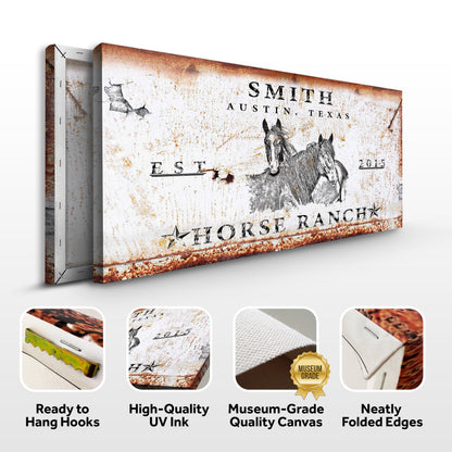 Rustic Horse Ranch Sign III by Tailored Canvases