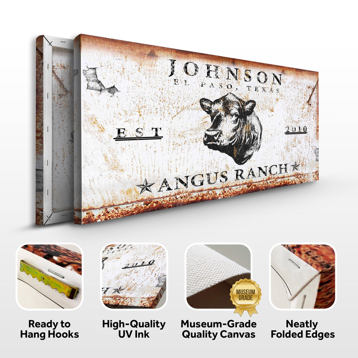 Angus Ranch Sign III by Tailored Canvases