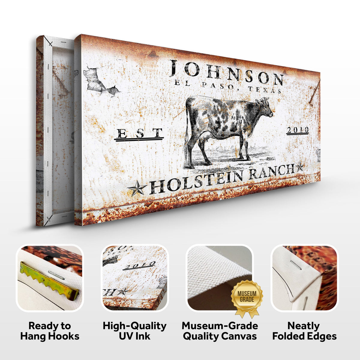 Holstein Ranch Sign by Tailored Canvases