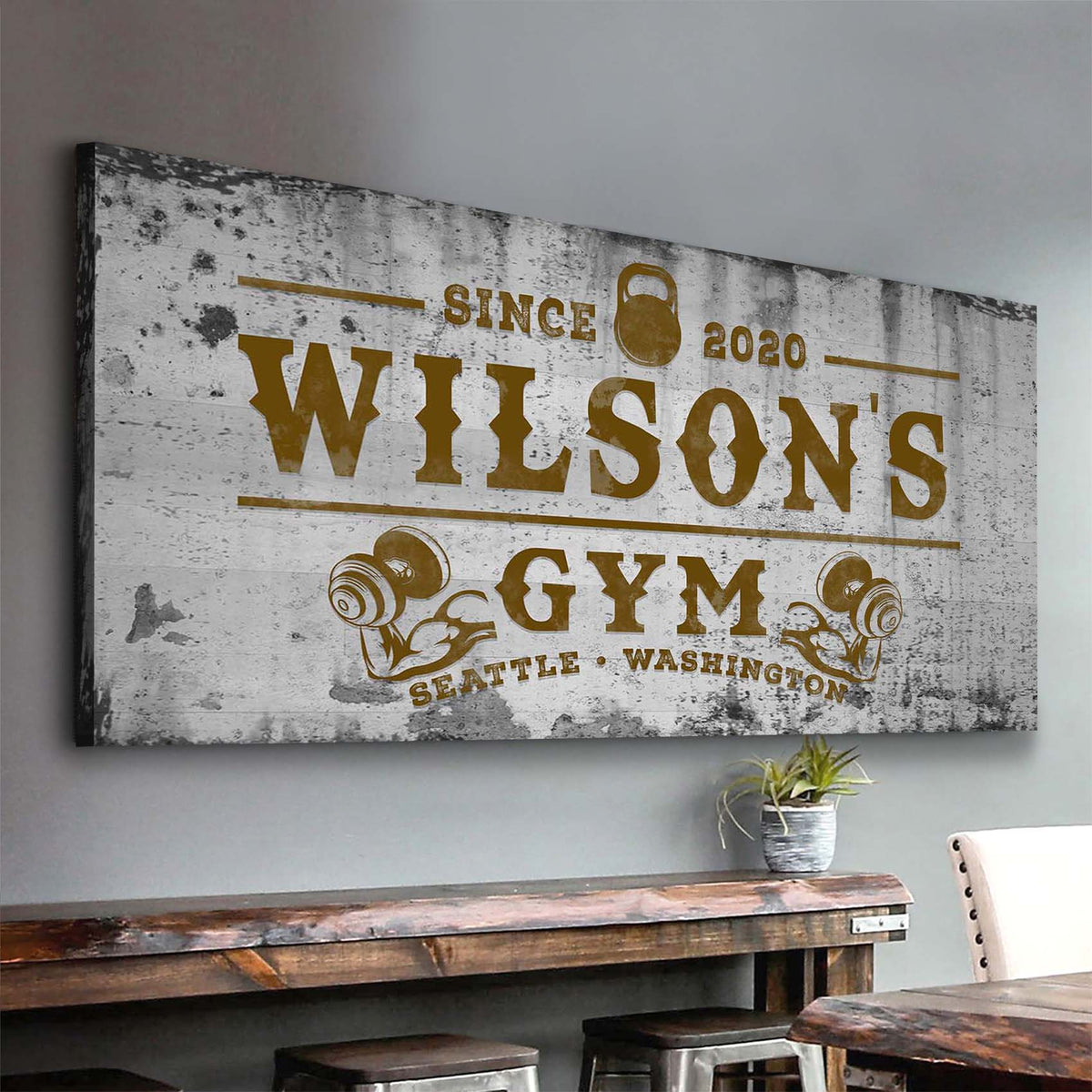 Gym Sign XV by Tailored Canvases