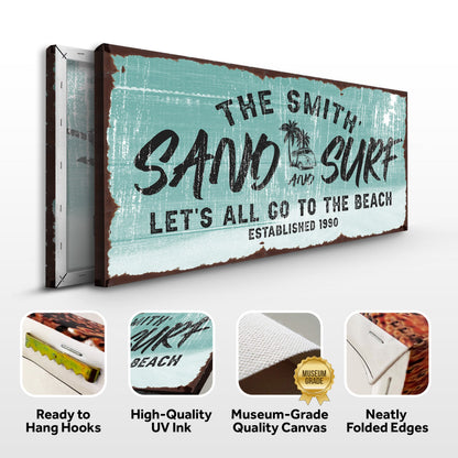 Sand and Surf Sign II by Tailored Canvases