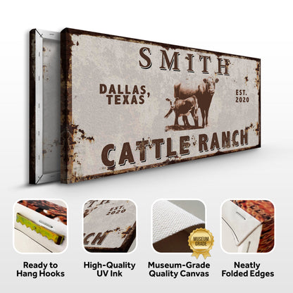 Angus Cattle Ranch Sign by Tailored Canvases