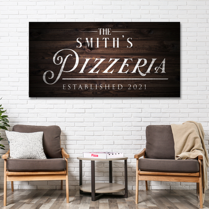 Pizzeria Sign by Tailored Canvases