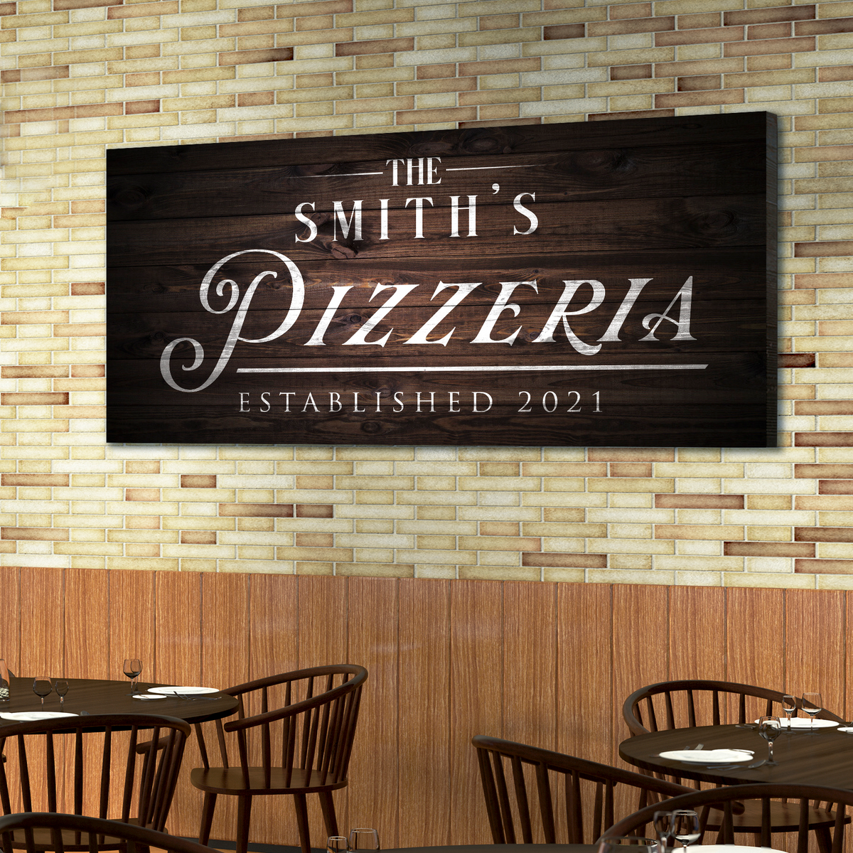 Pizzeria Sign by Tailored Canvases