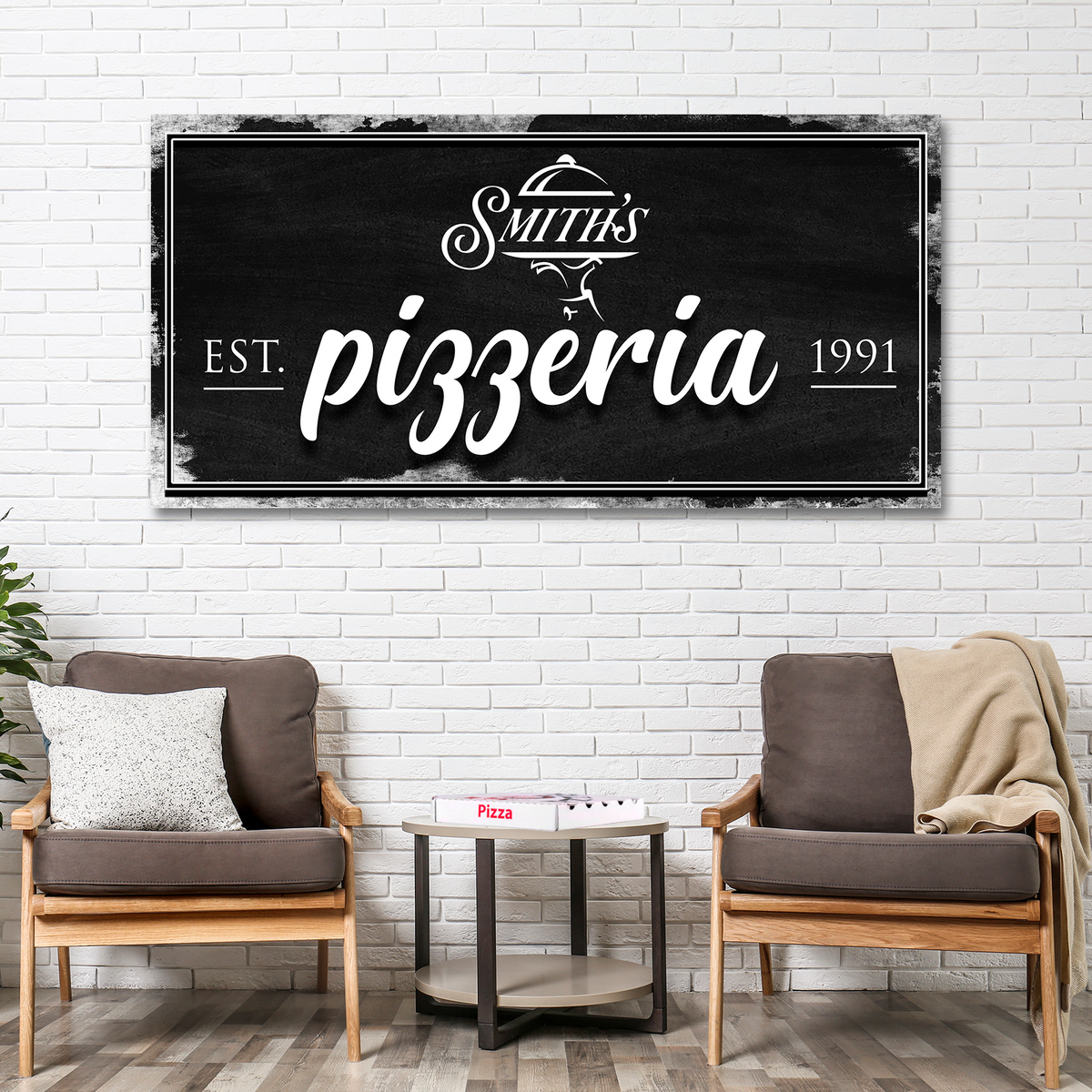 Pizzeria Sign by Tailored Canvases