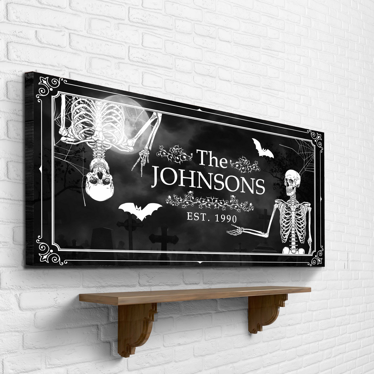 Halloween Family Name Sign by Tailored Canvases