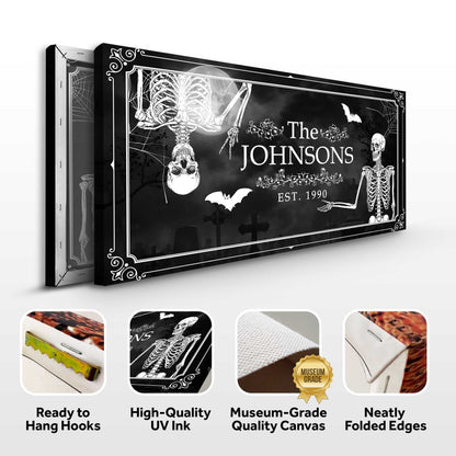 Halloween Family Name Sign by Tailored Canvases