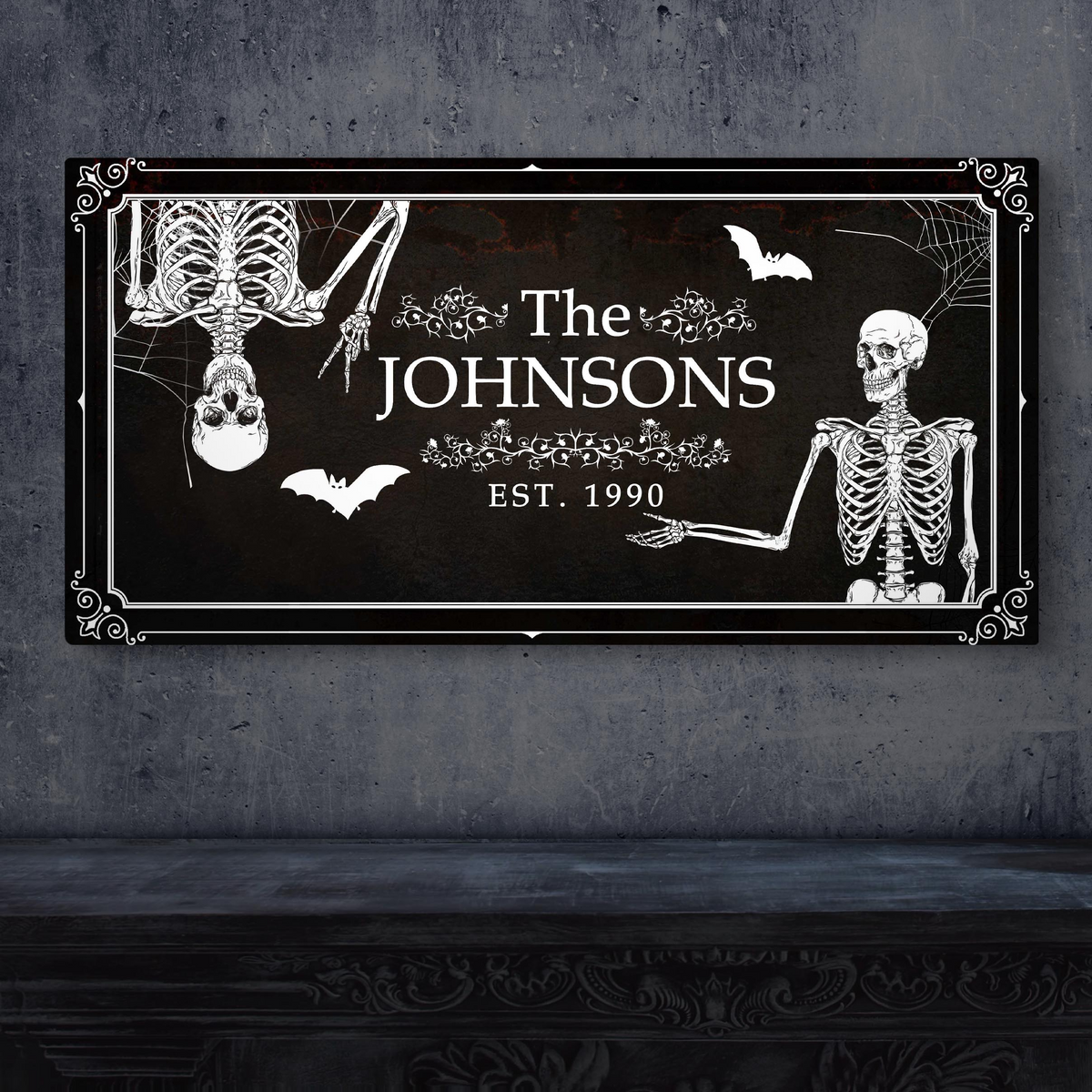 Halloween Family Name Sign by Tailored Canvases